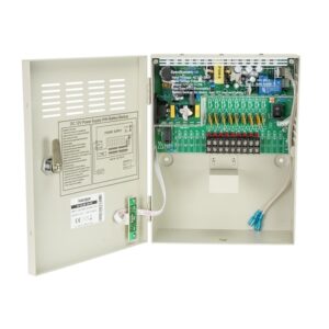 Box Alimentatore Centralizzato 12V 10A 9 Canali - Alloggio Batteria - Funzione Backup - PTC